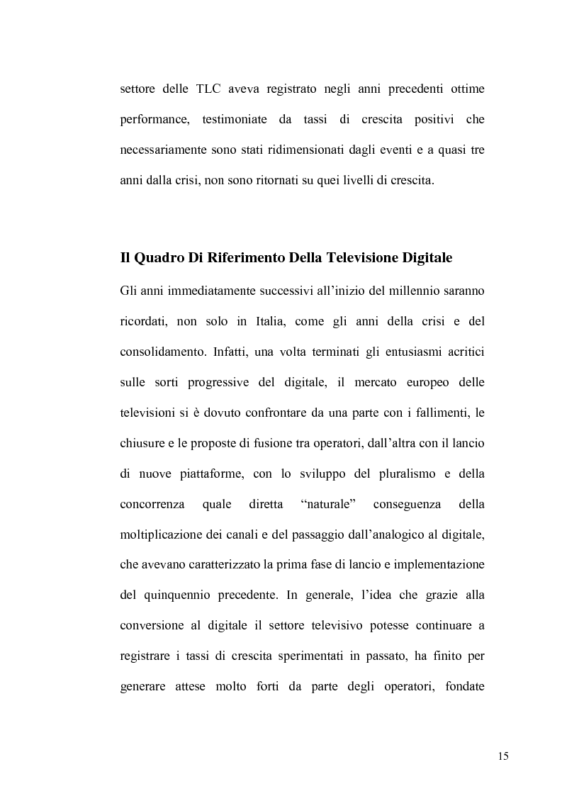 Anteprima della tesi: La TV Digitale per le imprese: il caso Telespazio, Pagina 13