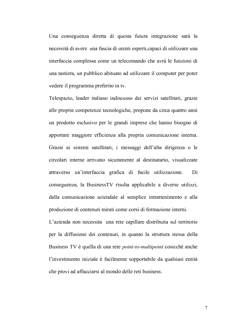 Anteprima della tesi: La TV Digitale per le imprese: il caso Telespazio, Pagina 5