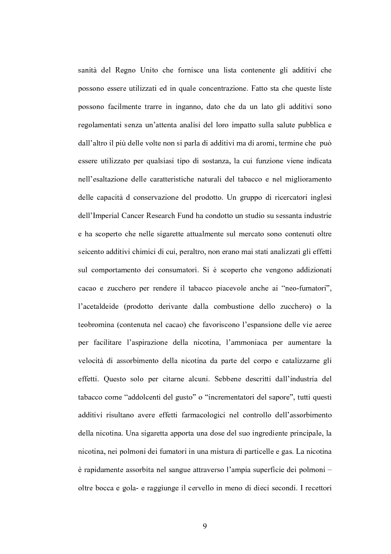 Anteprima della tesi: Fumo passivo e ambiente di lavoro: quadro medico, normativo e orientamenti giurisprudenziali, Pagina 9