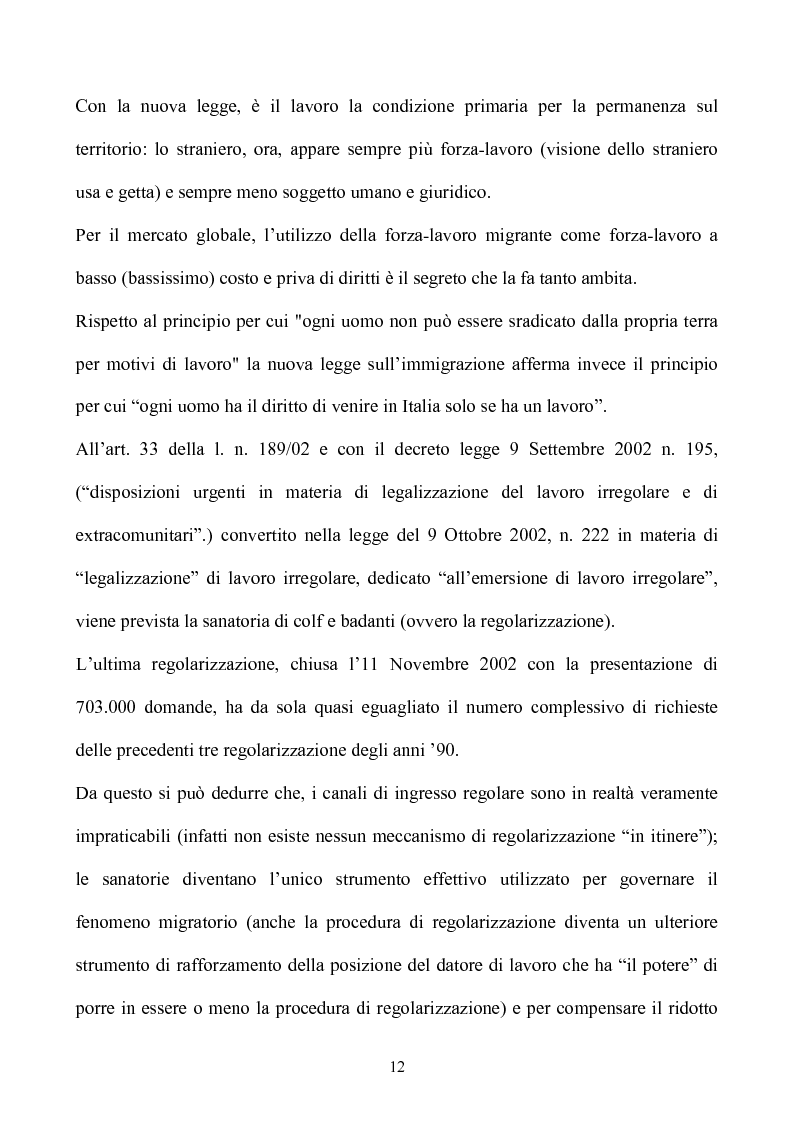 Anteprima della tesi: La condizione giuridica dello straniero nell'ordinamento italiano, Pagina 12