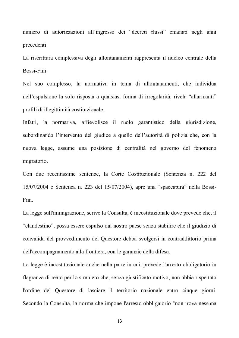 Anteprima della tesi: La condizione giuridica dello straniero nell'ordinamento italiano, Pagina 13