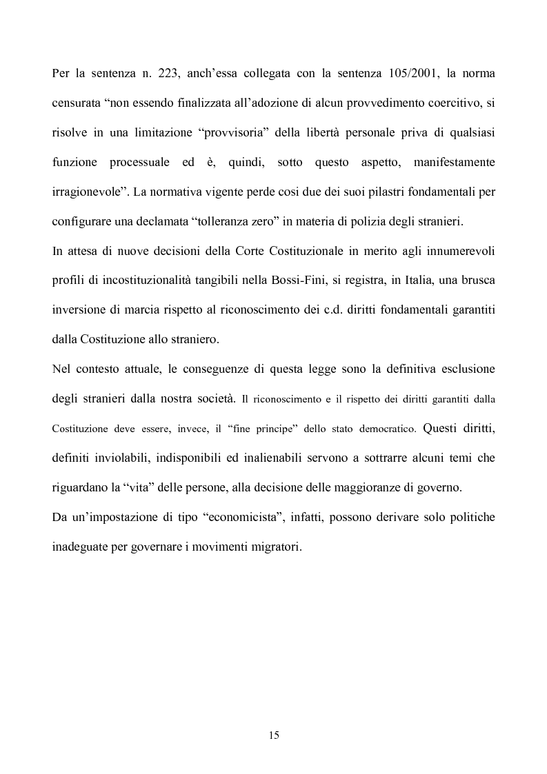Anteprima della tesi: La condizione giuridica dello straniero nell'ordinamento italiano, Pagina 15