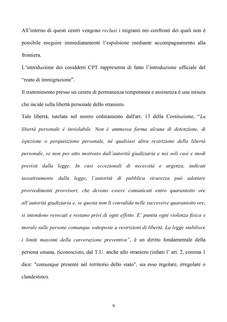 Anteprima della tesi: La condizione giuridica dello straniero nell'ordinamento italiano, Pagina 9