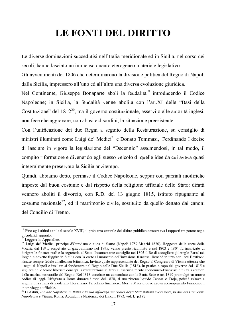Anteprima della tesi: Le istituzioni politiche ed amministrative nel Regno delle Due Sicilie dal 1815 al 1860, Pagina 14