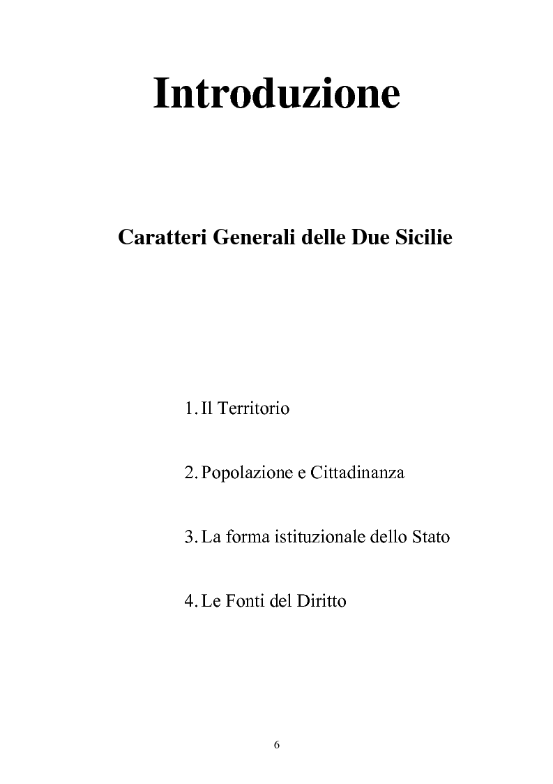 Anteprima della tesi: Le istituzioni politiche ed amministrative nel Regno delle Due Sicilie dal 1815 al 1860, Pagina 3
