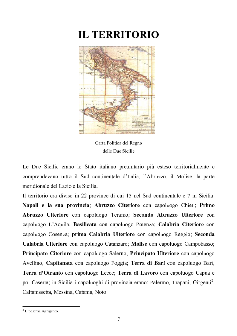 Anteprima della tesi: Le istituzioni politiche ed amministrative nel Regno delle Due Sicilie dal 1815 al 1860, Pagina 4