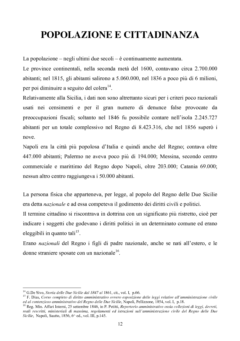 Anteprima della tesi: Le istituzioni politiche ed amministrative nel Regno delle Due Sicilie dal 1815 al 1860, Pagina 9