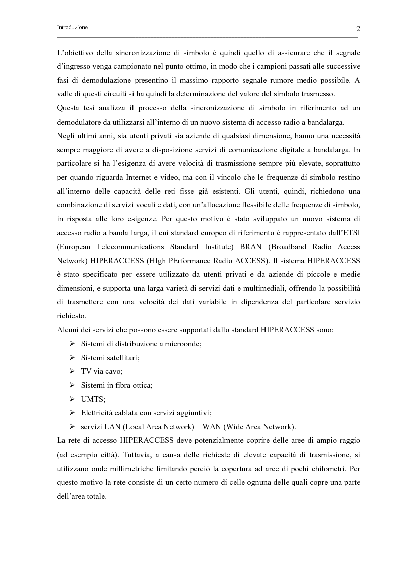 Anteprima della tesi: Tecniche di sincronizzazione di simbolo per modulazioni M-QAM, Pagina 2