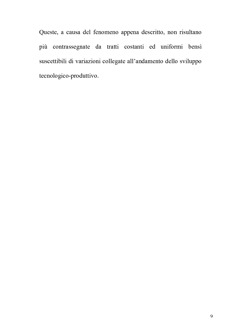 Anteprima della tesi: Orientamenti giurisprudenziali e dottrinali sull'art. 2103 del c.c. in tema di mansioni del lavoratore, Pagina 9