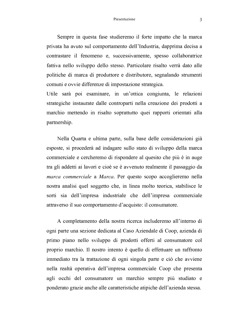 Anteprima della tesi: La marca commerciale nel rapporto Industria-Distribuzione. Il caso COOP, Pagina 3
