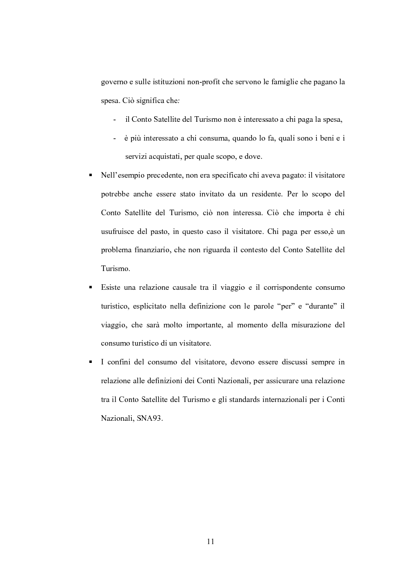 Anteprima della tesi: Lo sviluppo di un Conto Satellite del Turismo, Pagina 11