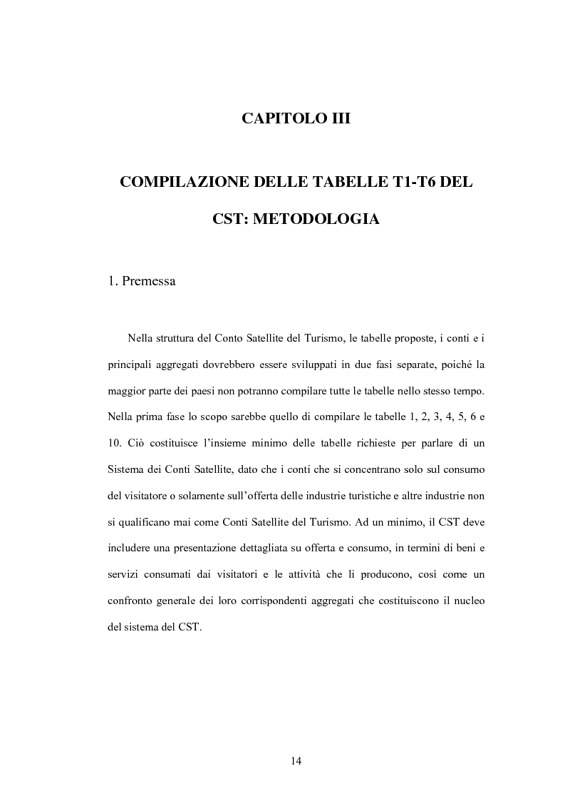 Anteprima della tesi: Lo sviluppo di un Conto Satellite del Turismo, Pagina 14