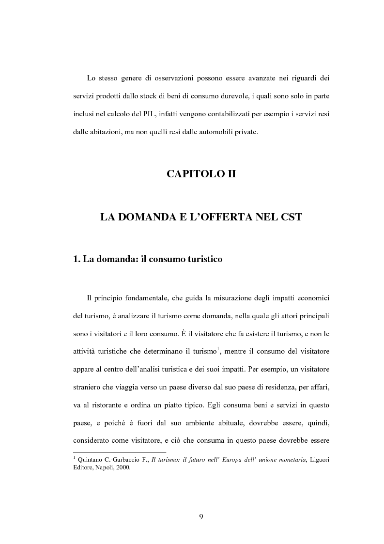 Anteprima della tesi: Lo sviluppo di un Conto Satellite del Turismo, Pagina 9