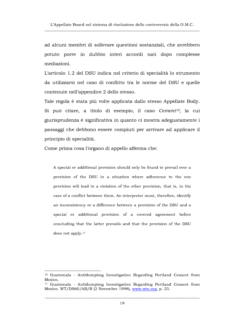 Anteprima della tesi: L'Appellate Board nel sistema di risoluzione delle controversie della O.M.C., Pagina 11