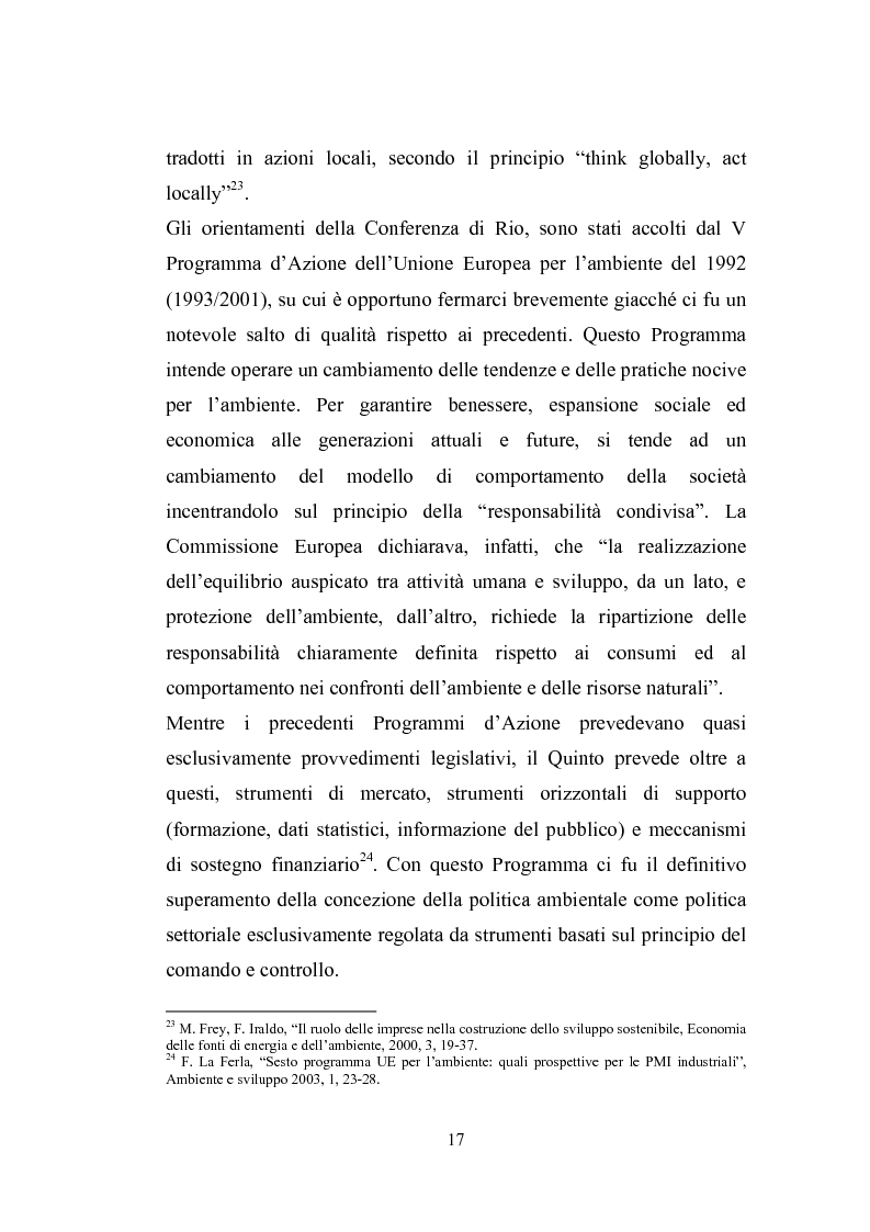 Anteprima della tesi: Studio sugli strumenti volontari di gestione ambientale: Analisi delle dichiarazioni ambientali EMAS relative a cicli di smaltimento dei rifiuti, Pagina 12