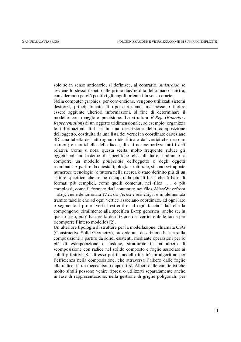 Anteprima della tesi: Poligonizzazione e Visualizzazione di Superfici Implicite, Pagina 8