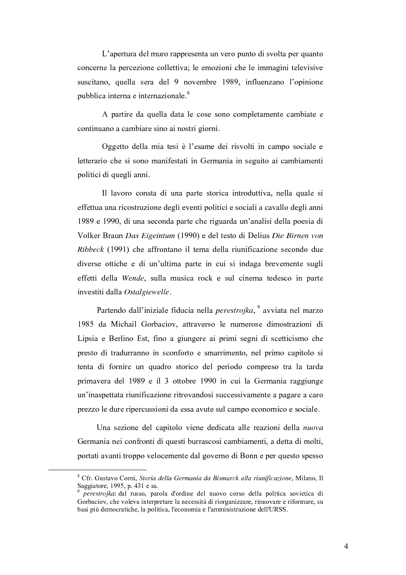 Anteprima della tesi: “Ostalgie”: la riunificazione tedesca tra presente e passato, Pagina 4