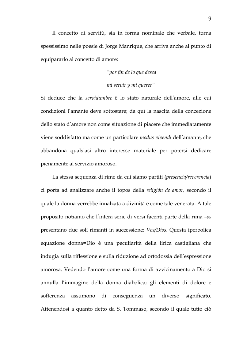 Anteprima della tesi: Rimario e lessico in rima delle poesie di Jorge Manrique, Pagina 15