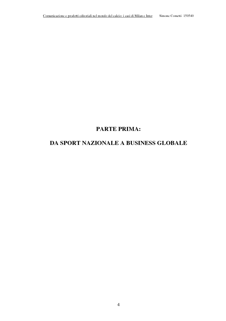 Anteprima della tesi: Comunicazione e prodotti editoriali nel mondo del calcio - I casi di Milan e Inter, Pagina 4