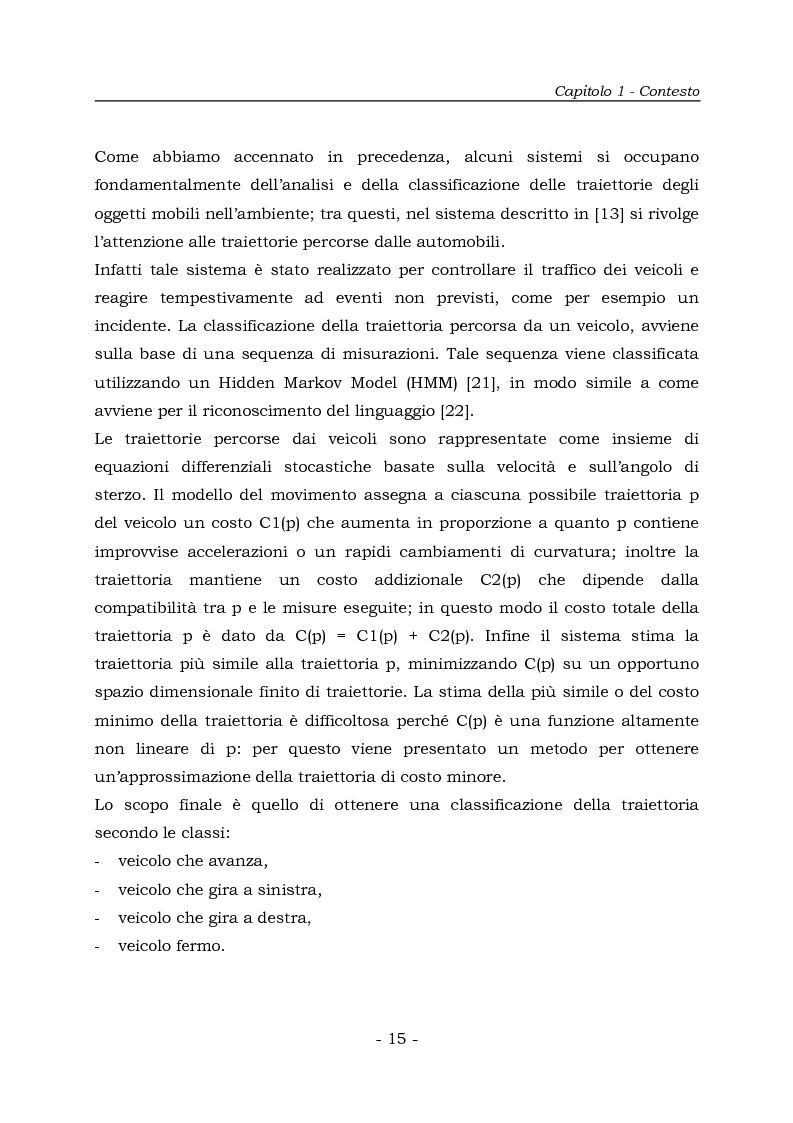 Anteprima della tesi: Analisi e Riconoscemento di traiettorie di oggetti mobili, Pagina 15