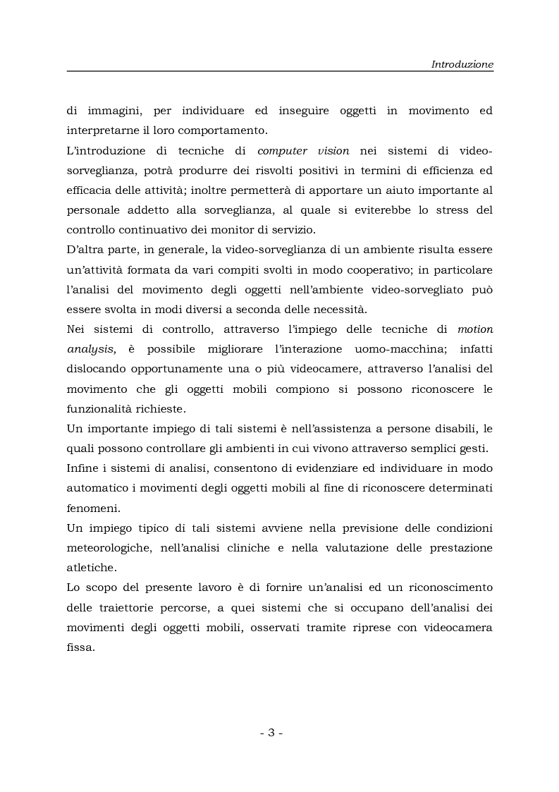 Anteprima della tesi: Analisi e Riconoscemento di traiettorie di oggetti mobili, Pagina 3