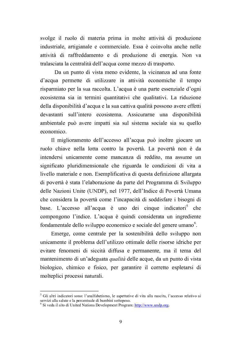Anteprima della tesi: "Acqua: Bene di tutti". Fonte di vita o prodotto industriale? Sviluppo sostenibile e Privatizzazione delle risorse idriche., Pagina 7