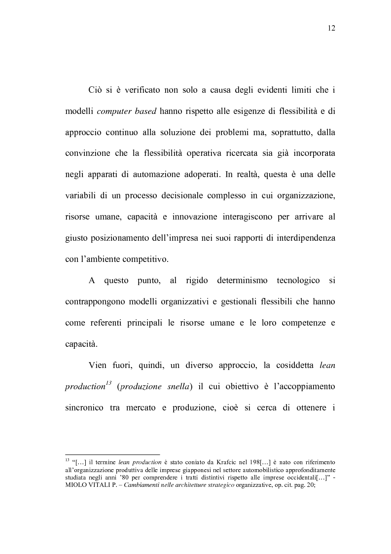 Anteprima della tesi: Il Controlling Costs quale indispensabile strumento di efficienza gestionale dell'impresa moderna, Pagina 12