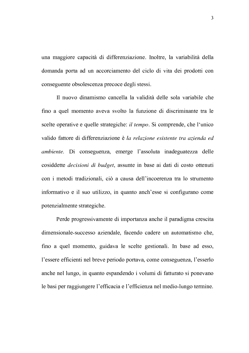Anteprima della tesi: Il Controlling Costs quale indispensabile strumento di efficienza gestionale dell'impresa moderna, Pagina 3