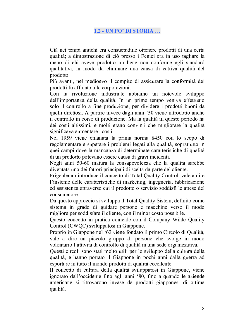 Anteprima della tesi: Il controllo statistico di qualità - il caso "So.Ge.Co.", Pagina 2
