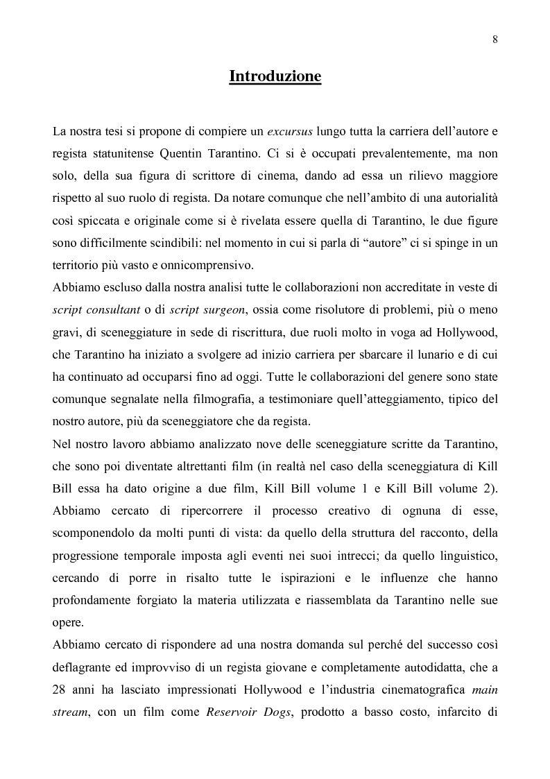 Anteprima della tesi: Quentin Tarantino, sceneggiatore: un caso anomalo nello studio system hollywoodiano, Pagina 5