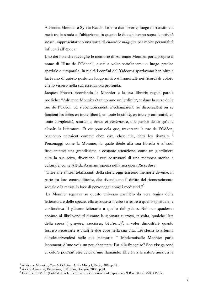 Anteprima della tesi: Conversazioni transatlantiche: Adrienne Monnier e Sylvia Beach nella Parigi degli anni Venti., Pagina 6