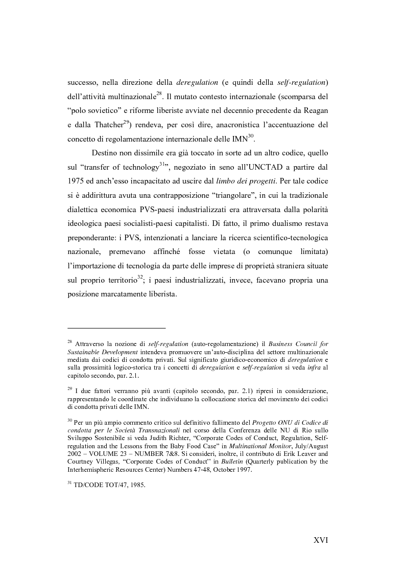 Anteprima della tesi: Il c.d. Approccio transnazionale al controllo delle attività delle imprese multinazionali: il fenomeno dei codici di condotta privati, Pagina 11