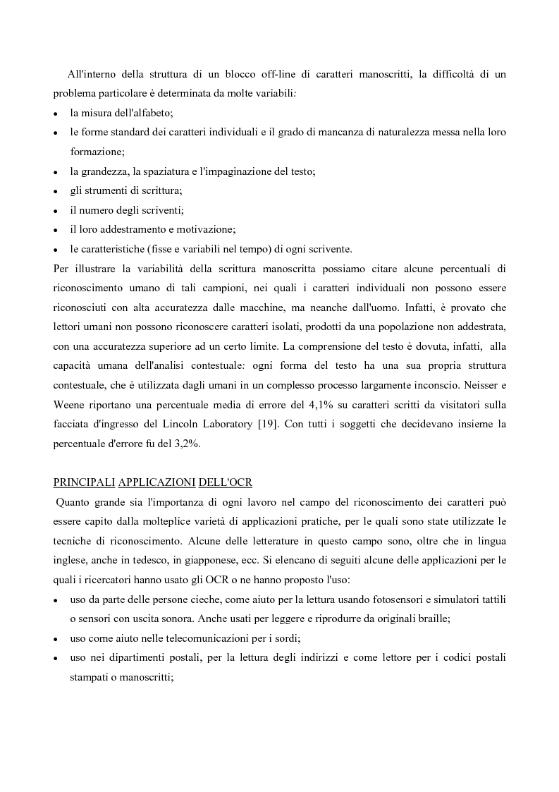 Anteprima della tesi: Riconoscimento Di Caratteri Manoscritti Mediante Rete Neurale Addestrata Con Algoritmo Costruttivo Topologico, Pagina 3