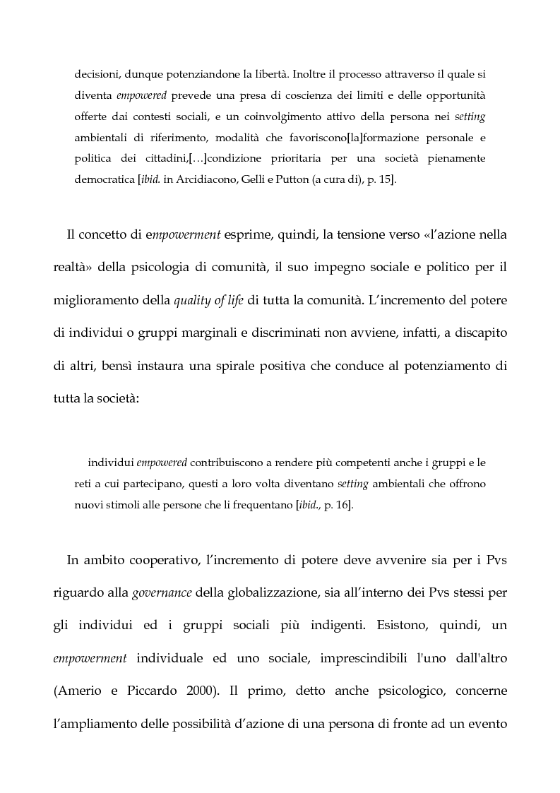 Anteprima della tesi: Cooperazione Internazionale allo sviluppo nella prospettiva della psicologia di comunità, con particolare riferimento agli interventi d'emergenza umanitaria, Pagina 11