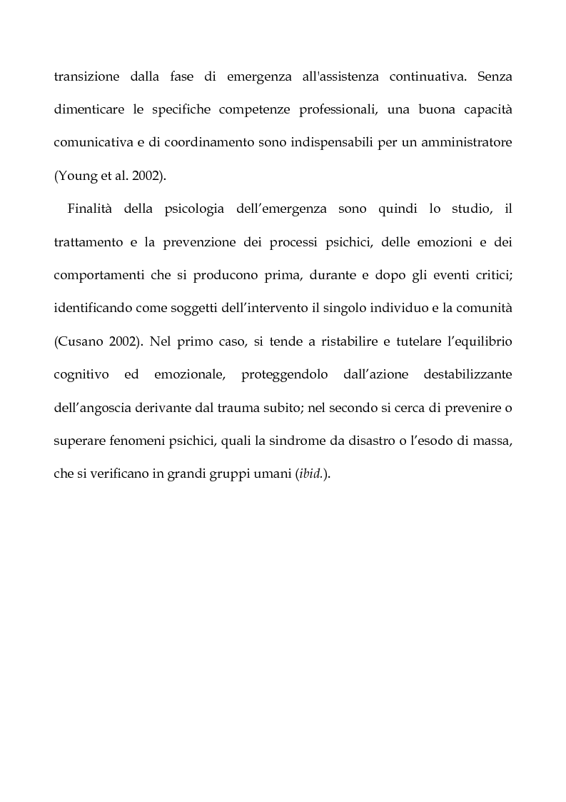 Anteprima della tesi: Cooperazione Internazionale allo sviluppo nella prospettiva della psicologia di comunità, con particolare riferimento agli interventi d'emergenza umanitaria, Pagina 18