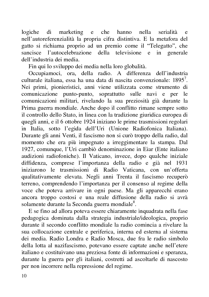 Anteprima della tesi: Radio Futuro. Tecnologie digitali e recupero della memoria. Il caso Rai-Radioscrigno, Pagina 6