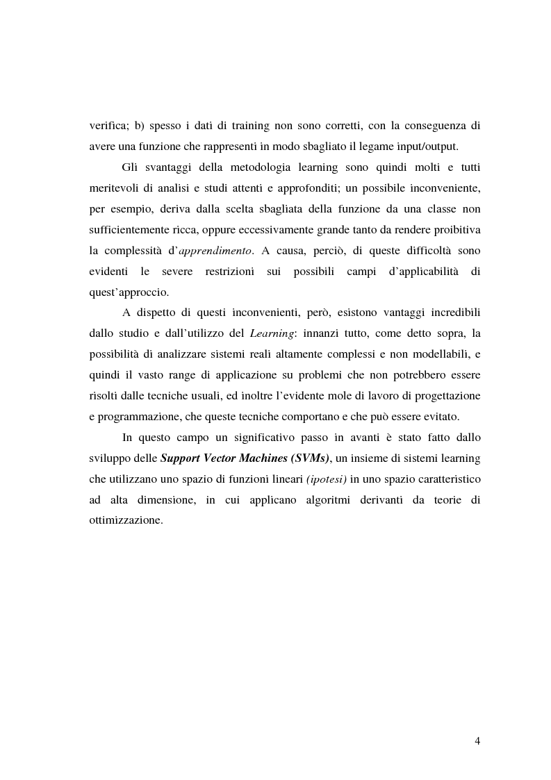 Anteprima della tesi: Tecniche di classificazione basate sulla separazione sferica di insiemi, Pagina 3