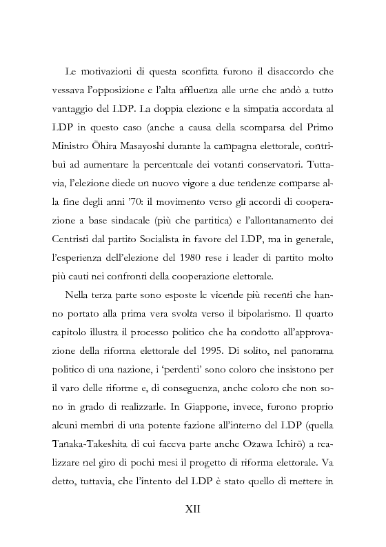 Anteprima della tesi: Democrazia Incompiuta: Analisi delle Difficoltà del Bipolarismo in Giappone, Pagina 8