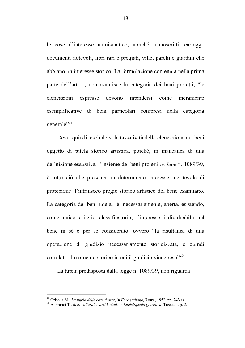 Anteprima della tesi: La tutela dei beni culturali e gli strumenti di pianificazione urbanistica, Pagina 13