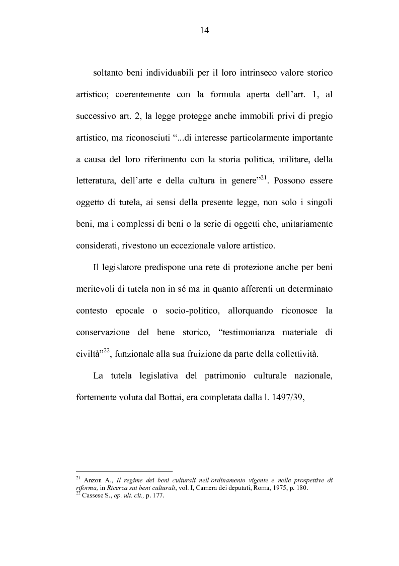 Anteprima della tesi: La tutela dei beni culturali e gli strumenti di pianificazione urbanistica, Pagina 14
