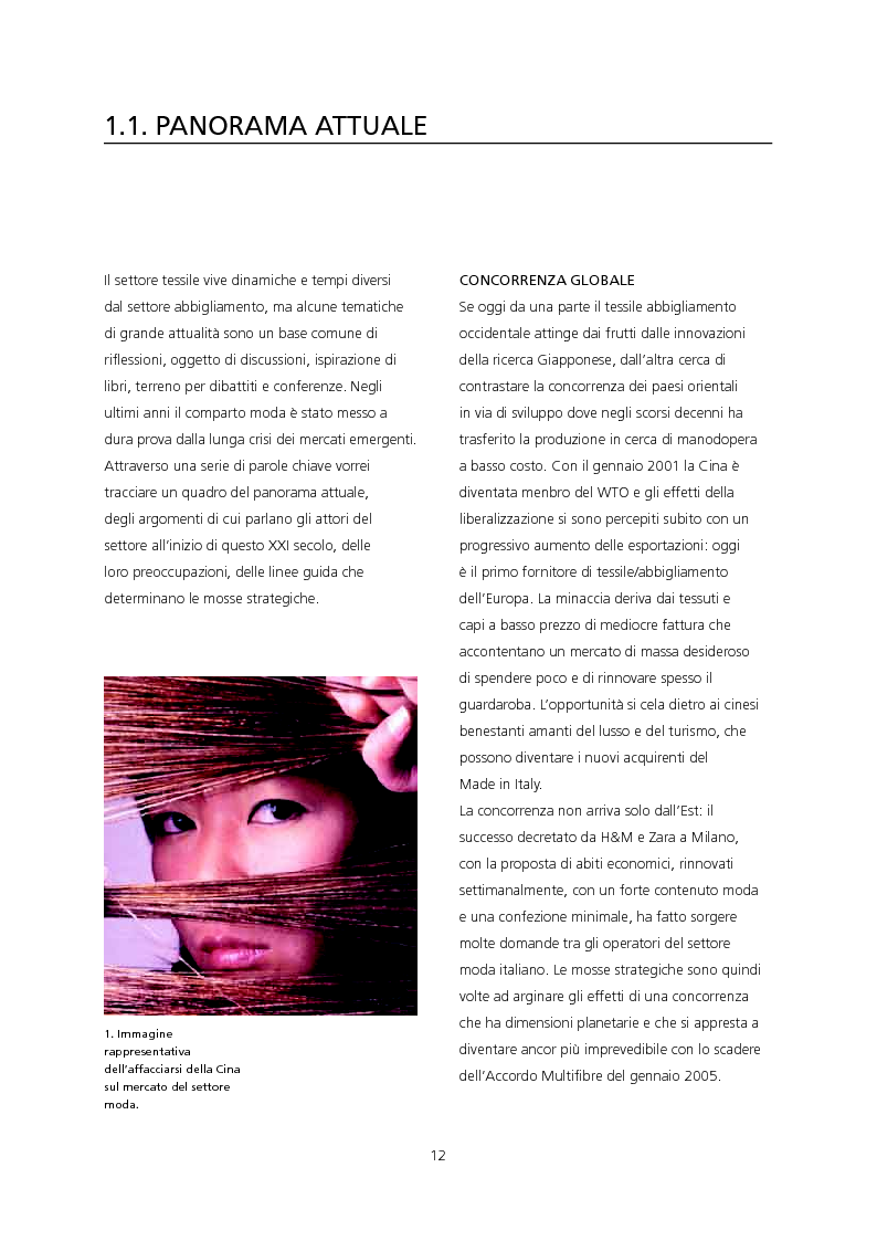 Anteprima della tesi: Il ruolo del design di moda per una strategia di sviluppo e di diffusione dell'innovazione tessile. Applicazione dei tessuti a rilascio di sostanza JL Well Being/Bayer Chemicals Italia per la linea Imec Sentirsi Bene., Pagina 3