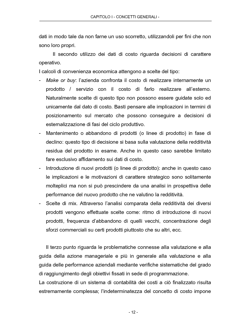 Anteprima della tesi: Cost Management: il caso Beta Plastics, Pagina 12
