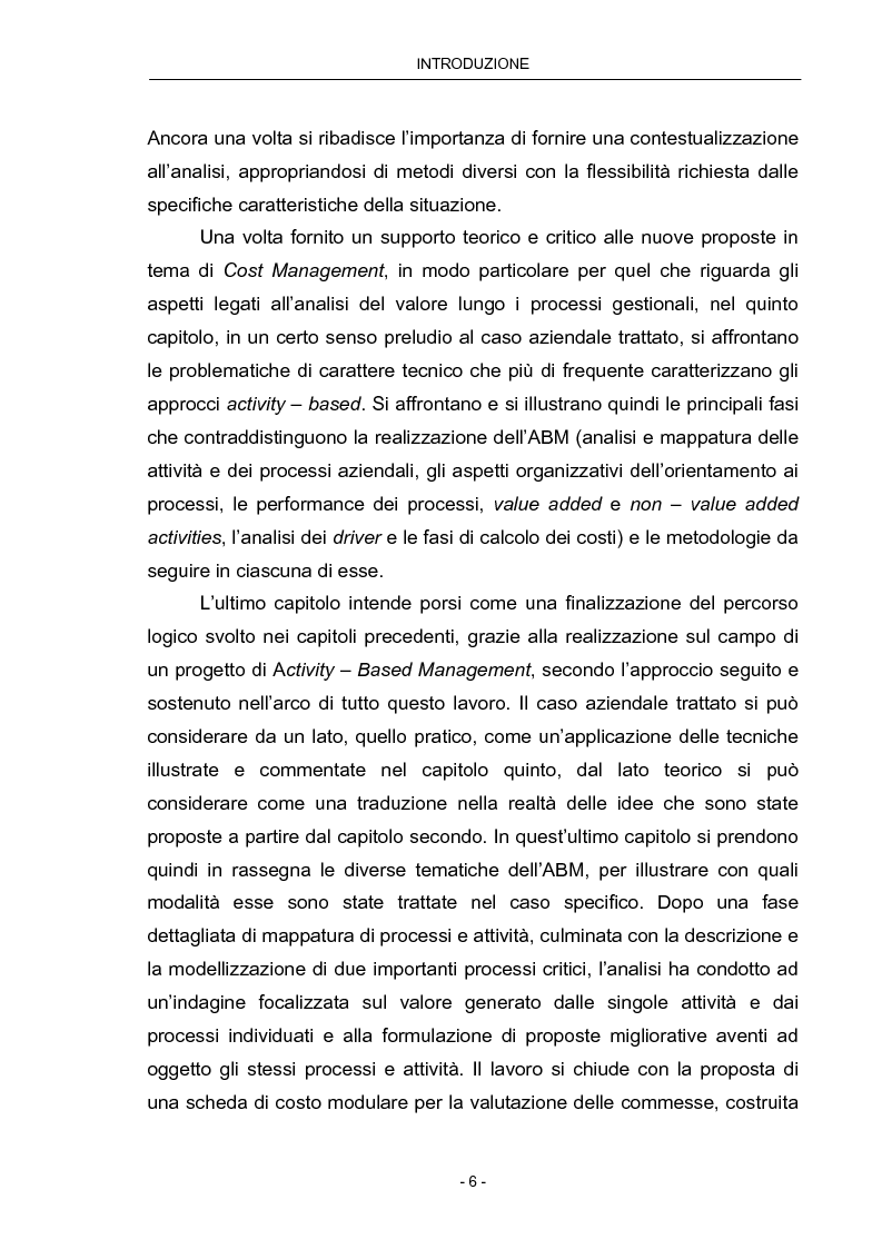 Anteprima della tesi: Cost Management: il caso Beta Plastics, Pagina 6