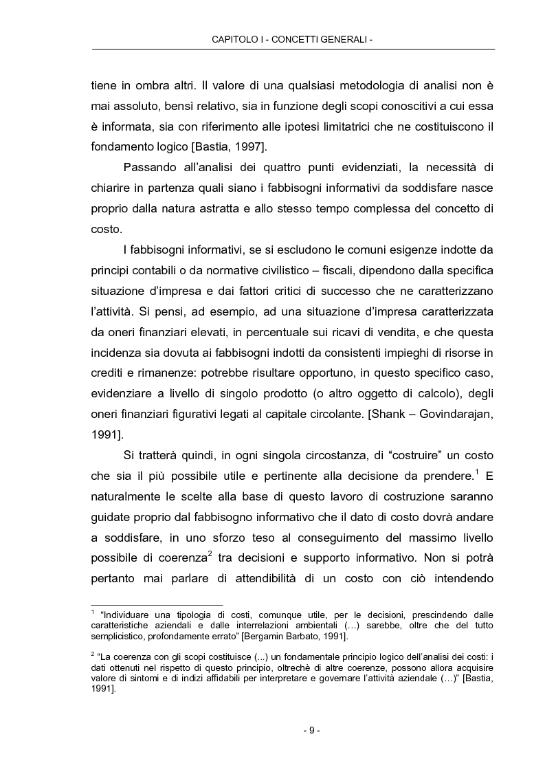 Anteprima della tesi: Cost Management: il caso Beta Plastics, Pagina 9