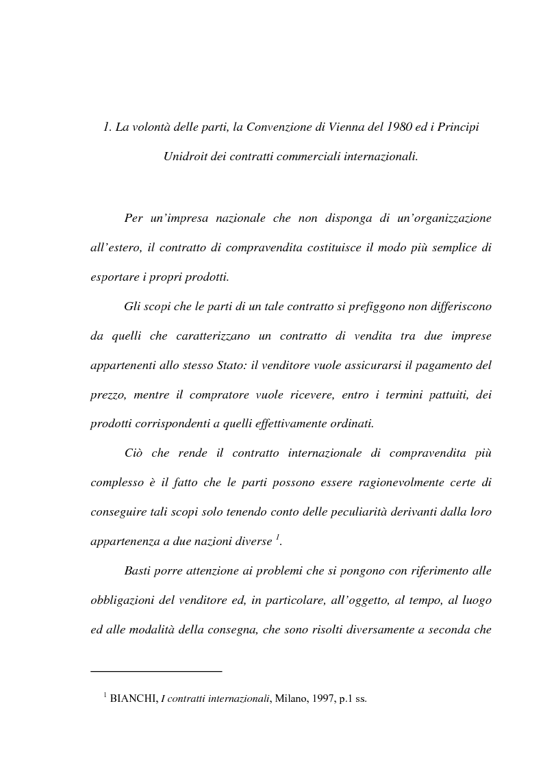 Anteprima della tesi: L' obbligazione di conformità dei beni nella compravendita internazionale, Pagina 3
