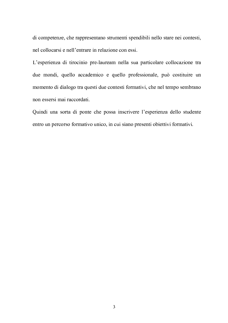 Anteprima della tesi: Resoconto sull'esperienza di tirocinio all'interno del percorso della laurea triennale, Pagina 3