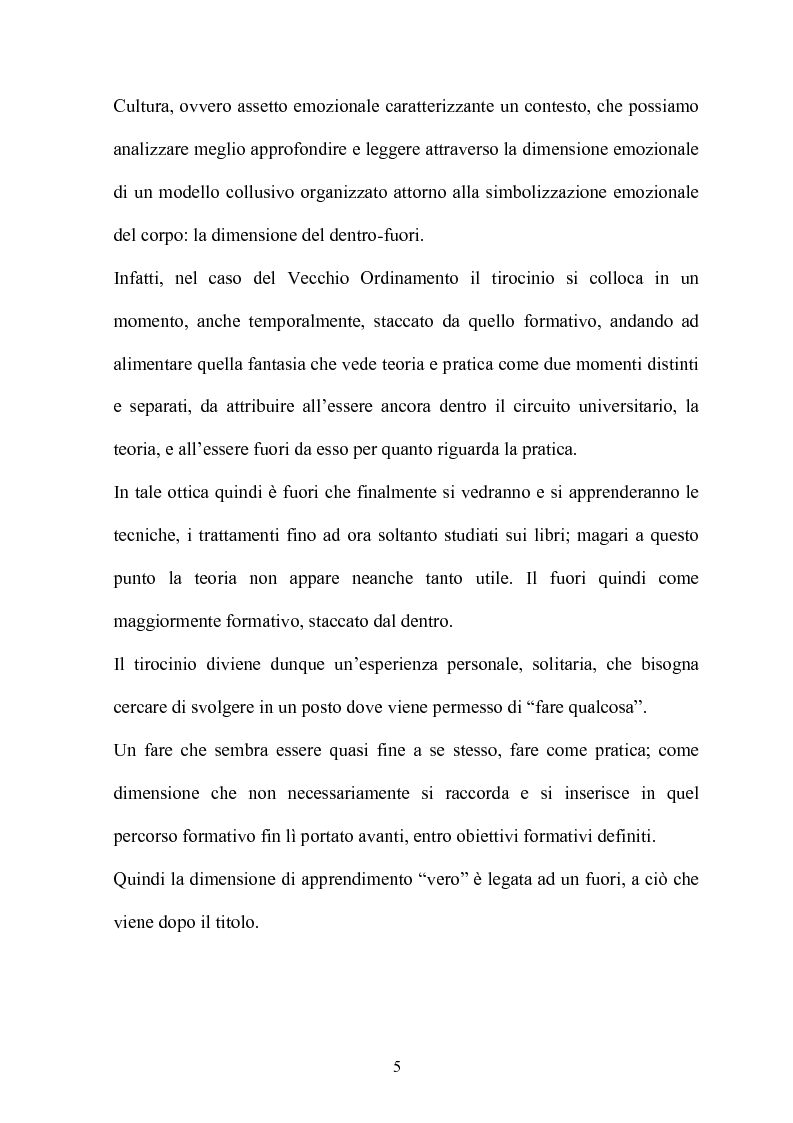 Anteprima della tesi: Resoconto sull'esperienza di tirocinio all'interno del percorso della laurea triennale, Pagina 5
