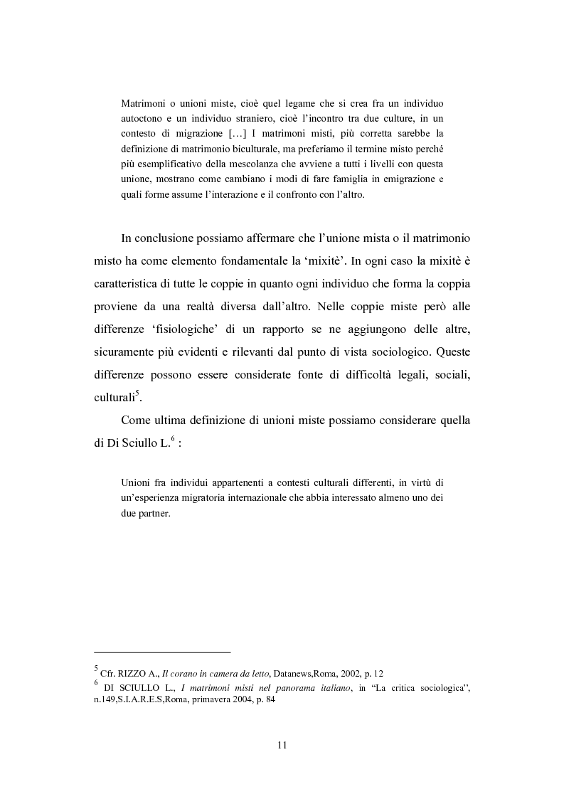Anteprima della tesi: E se Romeo si chiamasse Alì? Le coppie italo-musulmane, Pagina 7