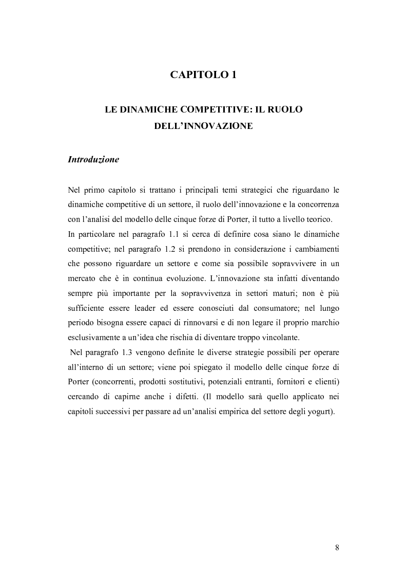Anteprima della tesi: Le dinamiche competitive e le strategie di ingresso nel settore degli yogurt: il ruolo dell'innovazione dei modelli di business, Pagina 5