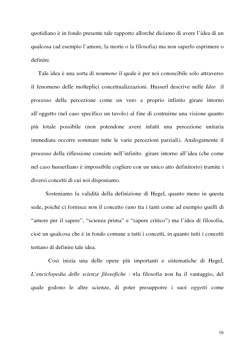 Anteprima della tesi: Husserl storico della filosofia, Pagina 14
